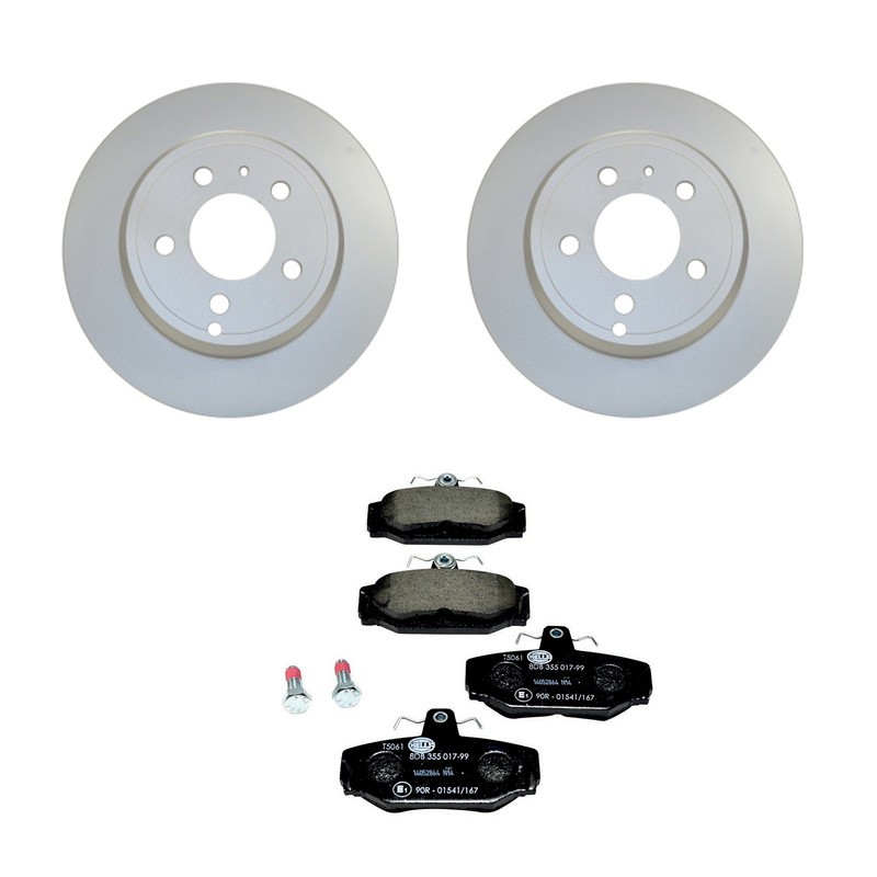 Hella Rear Rotors Low-Met Disc Brake Pad Kit For V70 Base GLT FI X/C AWD SE