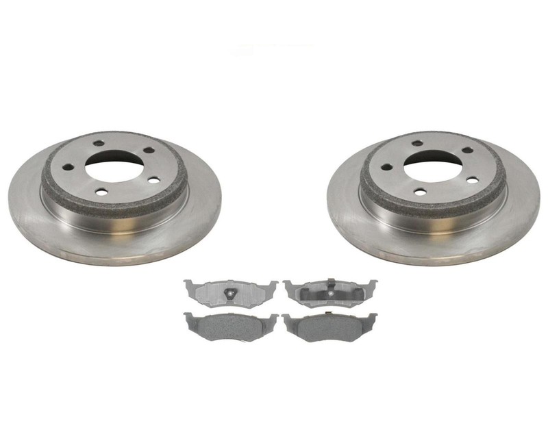 15 Inch Rim Rear Brake Rotors & Brake Pads For Chrysler 300M 1998 2000 2001 2004