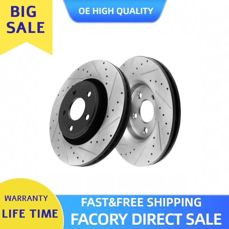 12.01 inch Front Drilled Slotted Brake Rotors for 2005 2006 Isuzu Ascender