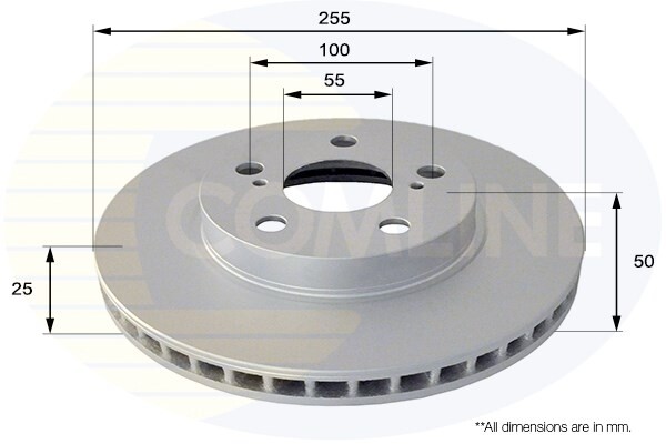 Comline Front Brake Disc Fits Toyota Celica Carina 1.6 1.8 2.0 D TD #1 gallery
