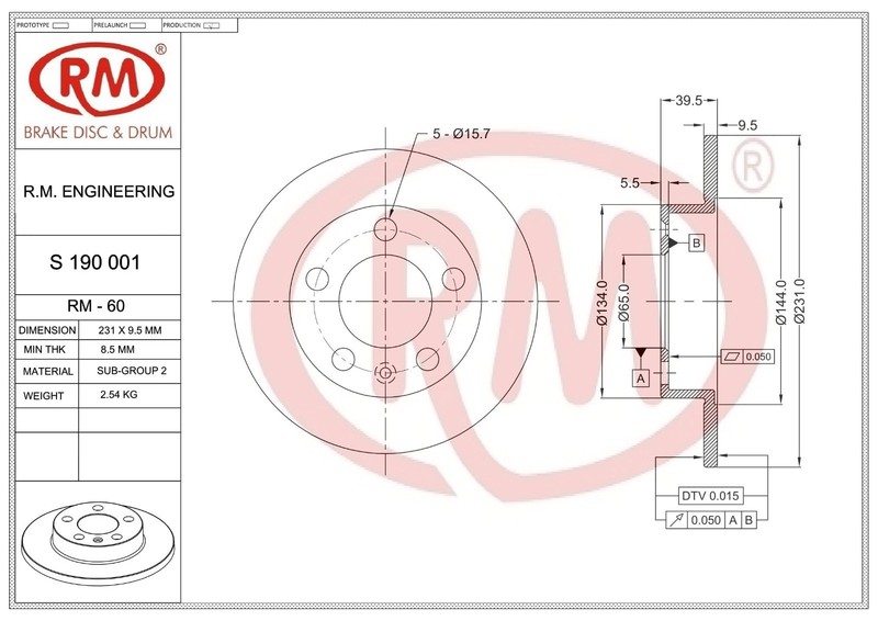 Rear Brake Rotor/Disc Fit For Skoda Octavia Rear gallery