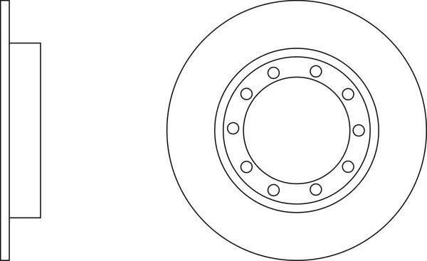 2x Apec Blue Rear Brake Discs 284mm Fits Ford Transit Transit Tourneo 1488311