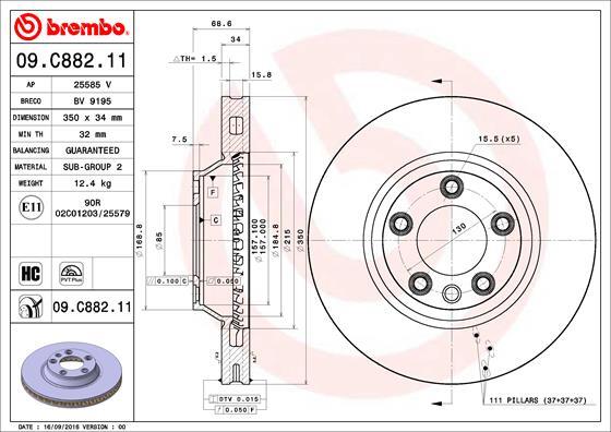 Fits Audi Q7 Porsche Cayenne VW Touareg + Other Models Brake Disc Front DPW gallery