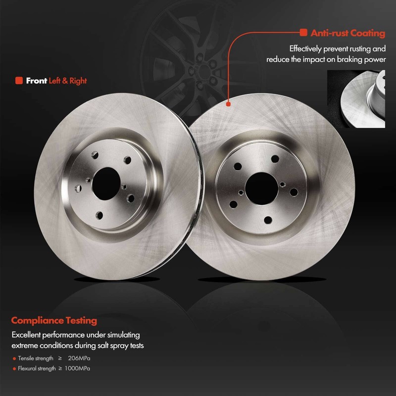 Front Left & Right Side Disc Brake Rotors for Subaru Ascent 2019 2020 2021 2022 gallery