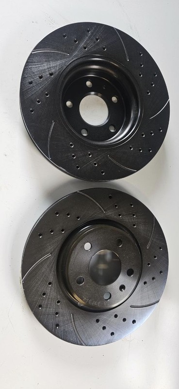 Drilled and slotted performance brake rotors (Front) for B8 2015 Audi A4.