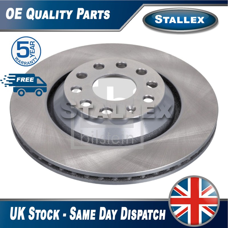 Fits VW Golf Tiguan Allspace Skoda Superb Audi A3 Q2 Brake Discs Rear Stallex