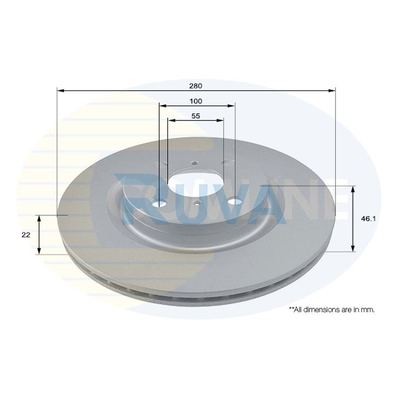 Fits Toyota Yaris 2013- 1.5 Ruva Front Brake Disc #1 435120D2140 435120D210
