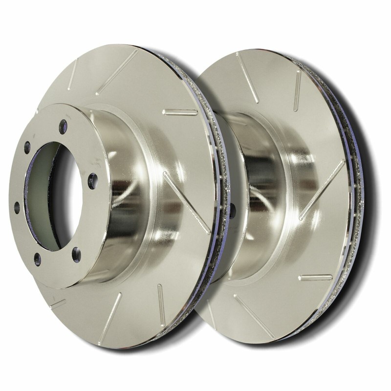 SP Performance T52-7724-P Slotted Brake Rotors Zinc Coating L/R Pr Front