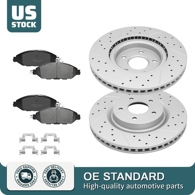 Front Brake Disc Rotors &Ceramic Pads For INFINITI QX60 Nissan Murano Pathfinder