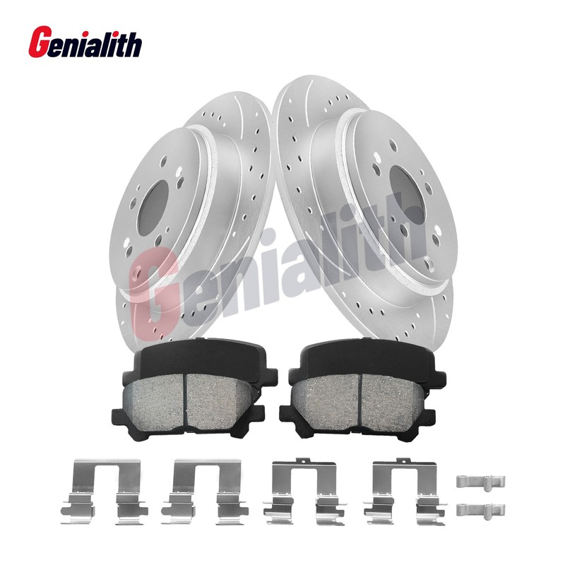 REAR Disc Brake Rotors Ceramic Pads for Honda Pilot Odyssey Acura MDX ZDX