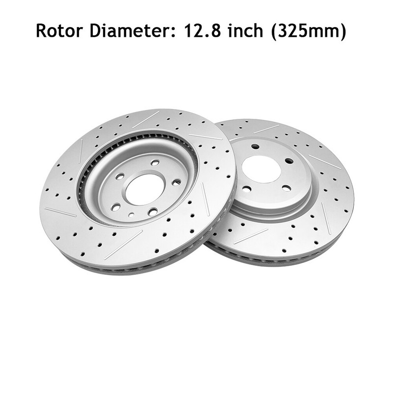 Front Drilled Disc Brake Rotors for Ford Explorer Flex Taurus Lincoln MKT MKS gallery