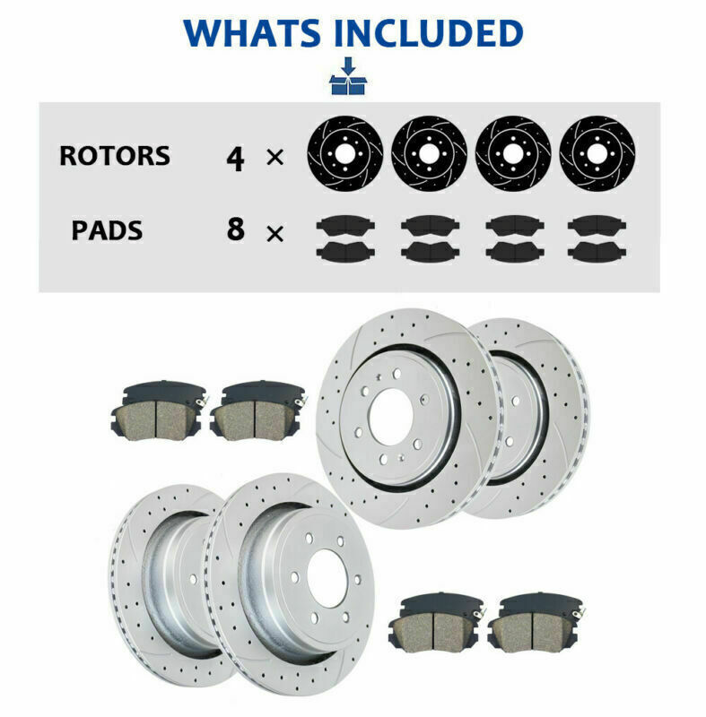 Front & Rear Brake Rotors Pads Kit fit for Manual Parking F-150 2012-2020 Brakes gallery