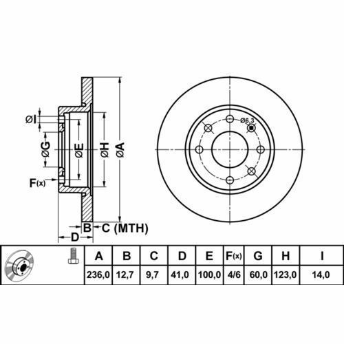 VAUXHALL CORSA A BOX HATCHBACK TR B KADETT D & E 79-00 FRONT BRAKE DISCS DSK117