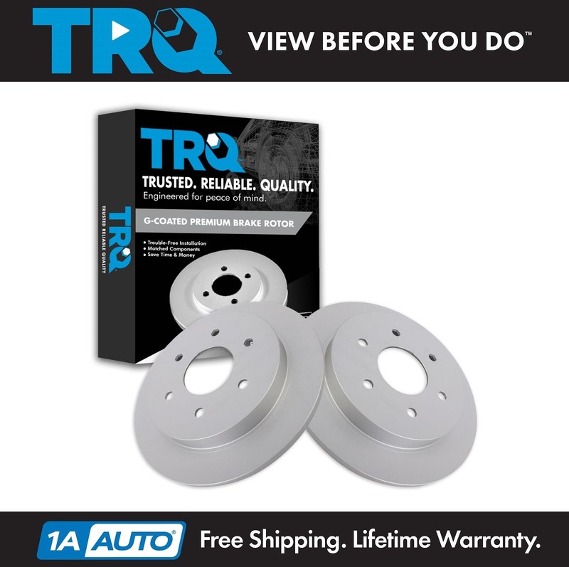 TRQ Rear Brake Rotor Set Fits 2004-2010 INFINITI 2004-2019 Nissan