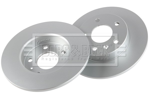 2x Brake Discs Pair Solid fits VAUXHALL MERIVA A, B Rear 2003 on 264mm Set B&B gallery