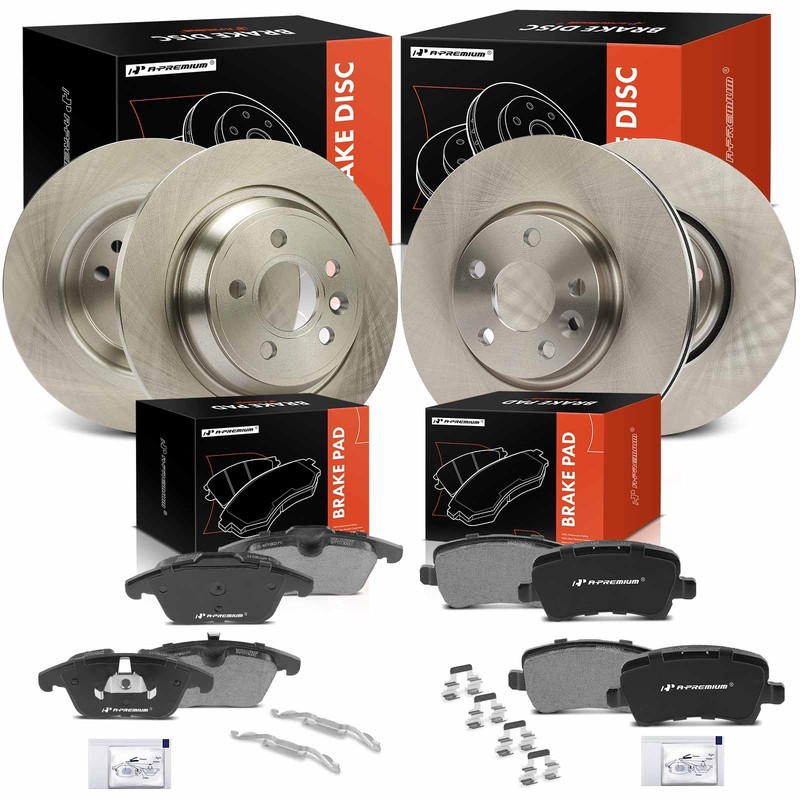 A-Premium Front & Rear Disc Brake Rotors & Pad for Land Rover Range Rover Evoque