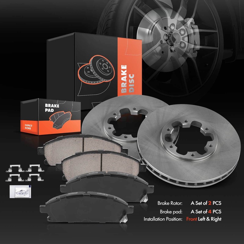 Front Disc Brake Rotor & Brake Pad for INFINITI QX4 1997 Nissan Pathfinder 96-98 gallery