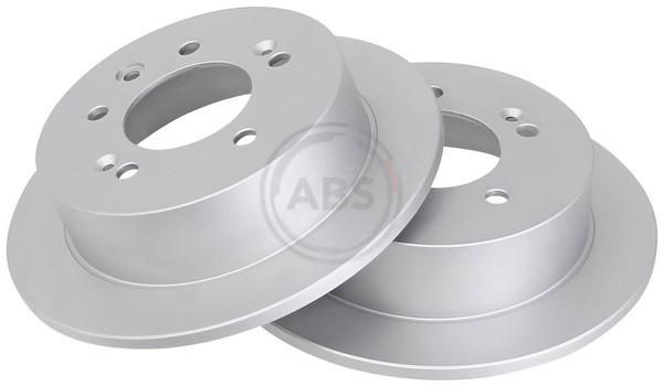 ABS 18280 Rear Brake Discs Pair 262mm Solid Fits Hyundai Kia Elantra Optima