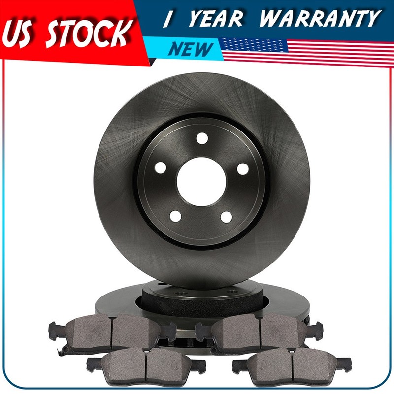 Front Brake Rotors Discs And Ceramic Pads For 2011 2012 2013 DODGE DURANGO
