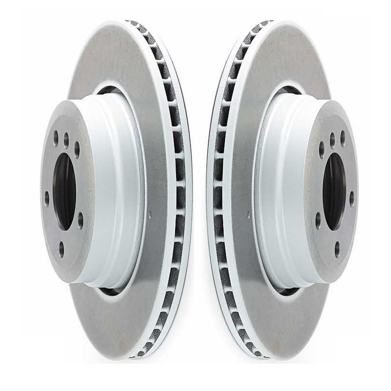 For BMW E65 E66 Pair Set of 2 Rear Vented Coated Disc Brake Rotors 345mm Brembo