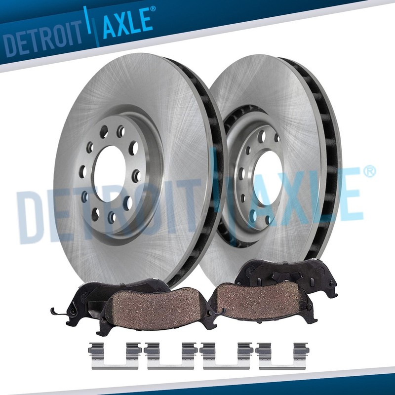 Front Disc Rotors Ceramic Brake Pads for 2015 2016 2017 Chrysler 200 BRF Code