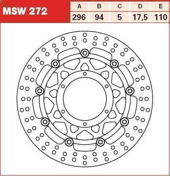 1X Brake Disc TRW MSW272