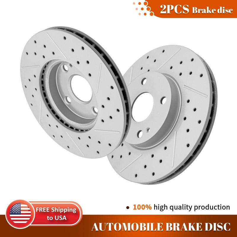 Front Drilled Disc Brake Rotors for Scion iA Toyota Yaris iA Mazda 2 2016 – 2022