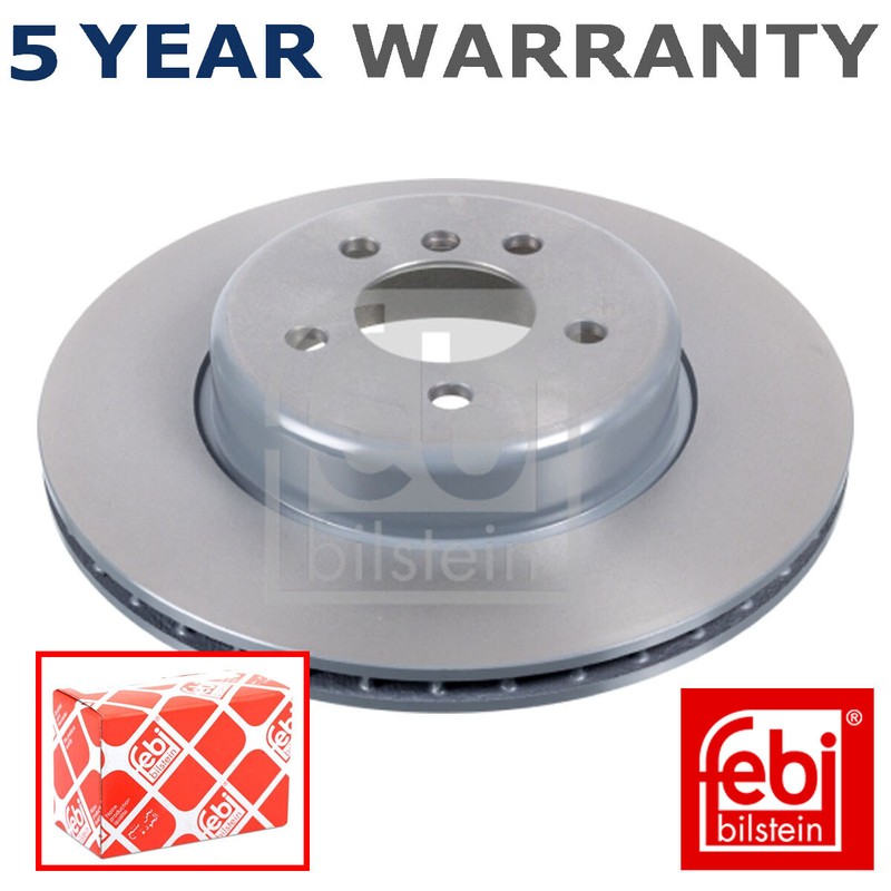 Febi Rear 1x Brake Disc Fits BMW 5 Series 6 7