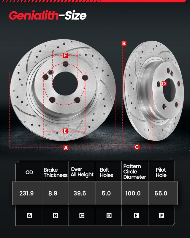 Rear Brake Rotors Ceramic Pads Kit for Volkswagen Jetta Golf City Beetle Audi TT gallery