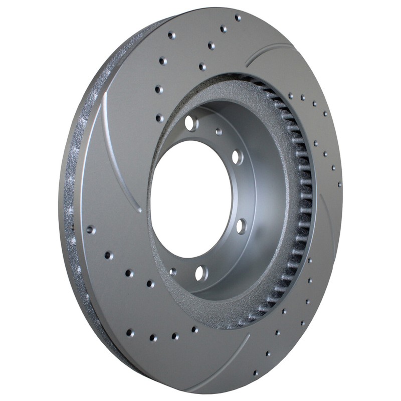 Bison Performance Pair Front Coat Drilled 319mm Brake Rotors for 4Runner Tacoma gallery