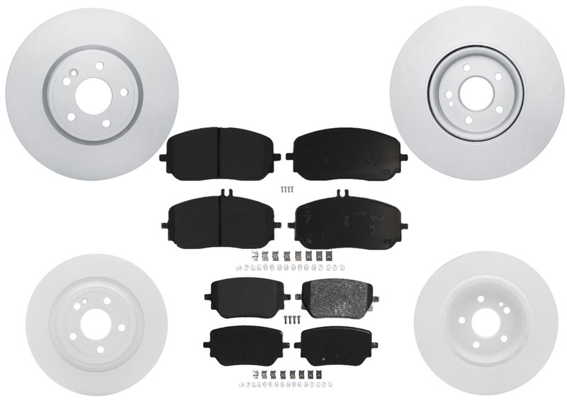 330MM Front & Rear Coated Brake Rotors & EPS Brake Pads Fits EQB 300 2022-2024