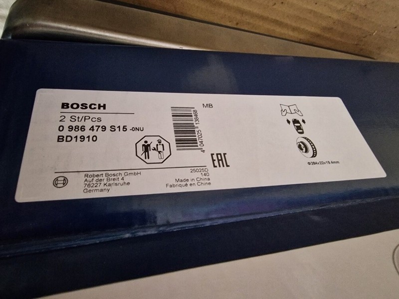 Brake discs internally vented Bosch (new part) 1 set (2 pieces) number of holes 5; Durc…