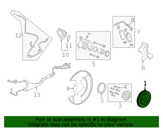 Genuine GM Rear Brake Rotor 87842411 gallery