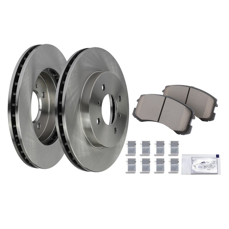Brake Disc and Pad Kits 2-Wheel Set Front for Mitsubishi Lancer 2002-2007 gallery