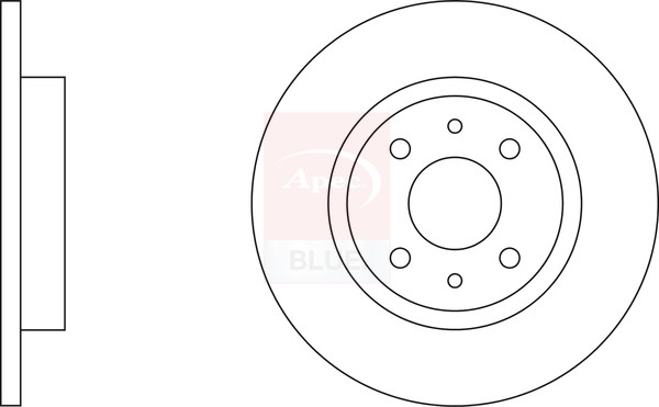 2x Brake Discs Pair Solid fits FIAT BRAVO Mk1 182AA 1.4 Front 95 to 01 182A3.000 gallery