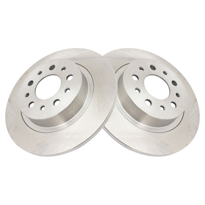 TRQ Rear Brake Rotors Set Solid For 2014-2020 Fiat 500L gallery