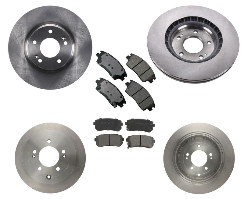 Front Rr Disc Brake Rotors Pads For 19-21 Hyundai Tucson with Electric Parking