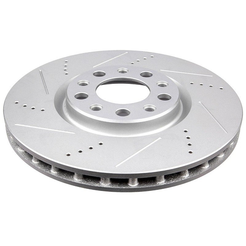 Front Slot Brake Rotors and Ceramic Pads For Dodge Dart 2013 - 2016 All Models gallery
