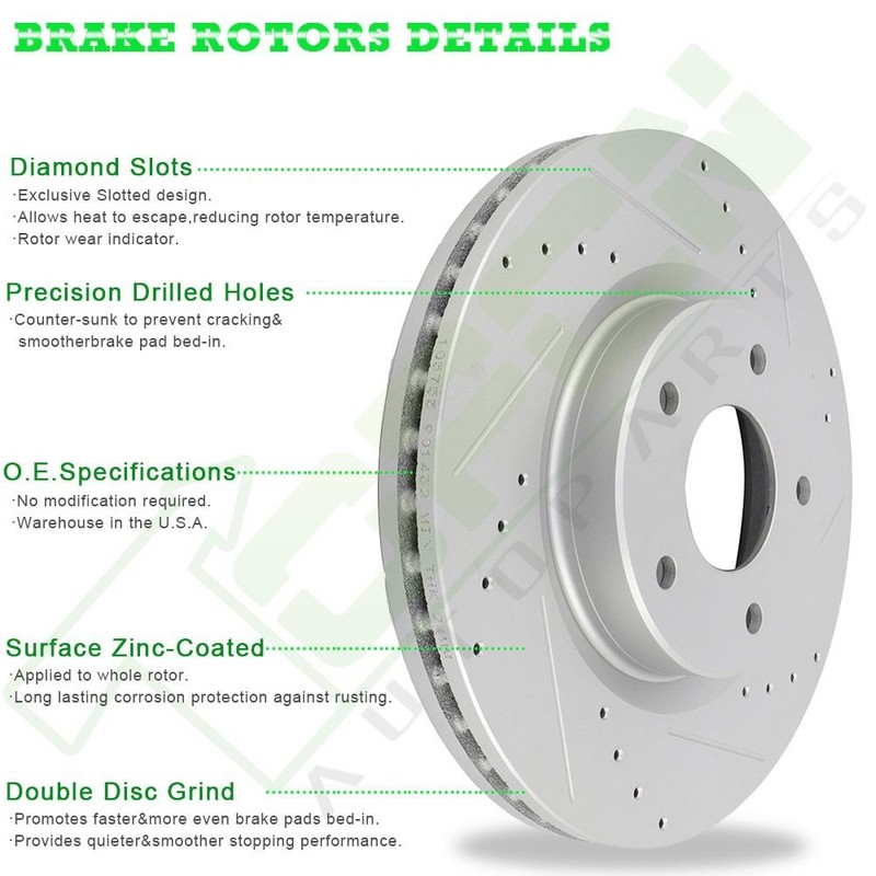 Front Disc Brakes Rotors Brake Pads for Nissan Altima Maxima For Infiniti I35 gallery