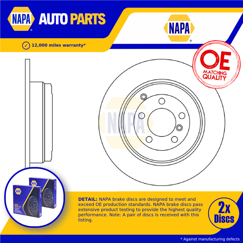 2x Brake Discs Pair Solid fits RANGE ROVER Mk3 L322 3.0D Rear 02 to 12 354mm Set