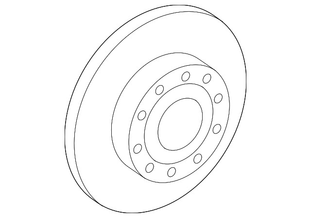 Genuine Volkswagen Disc Brake Rotor 5C0-615-601-A