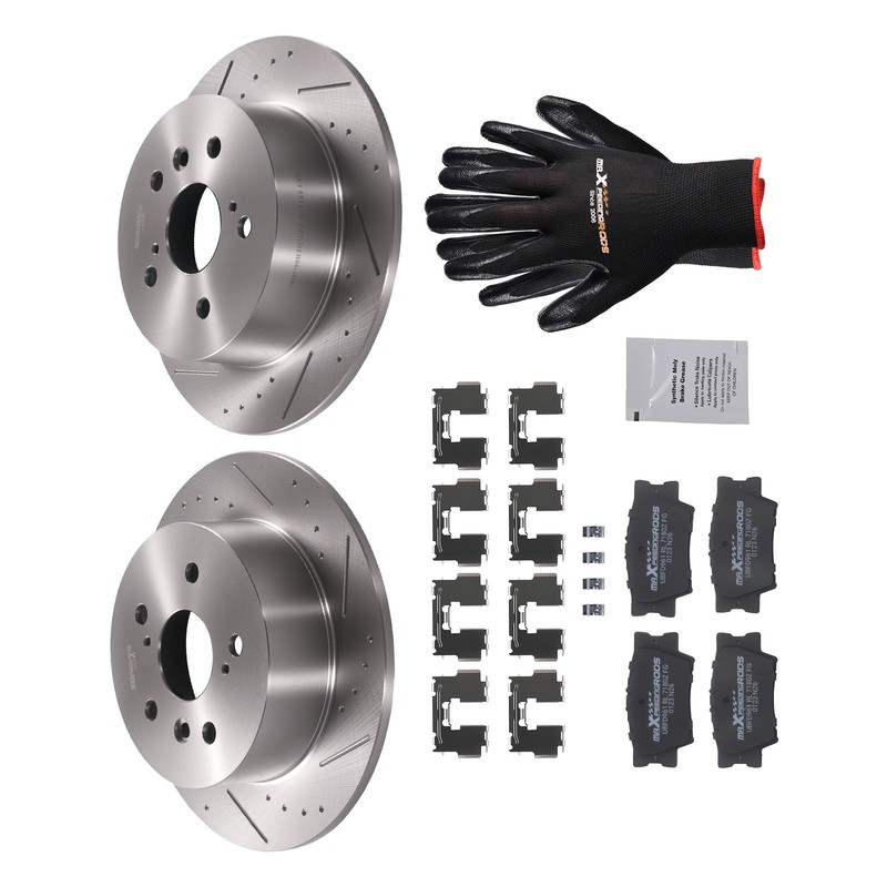 Rear Disc Brake Rotors Ceramic Pads for Lexus ES350 Toyota Avalon Camry D1212 gallery