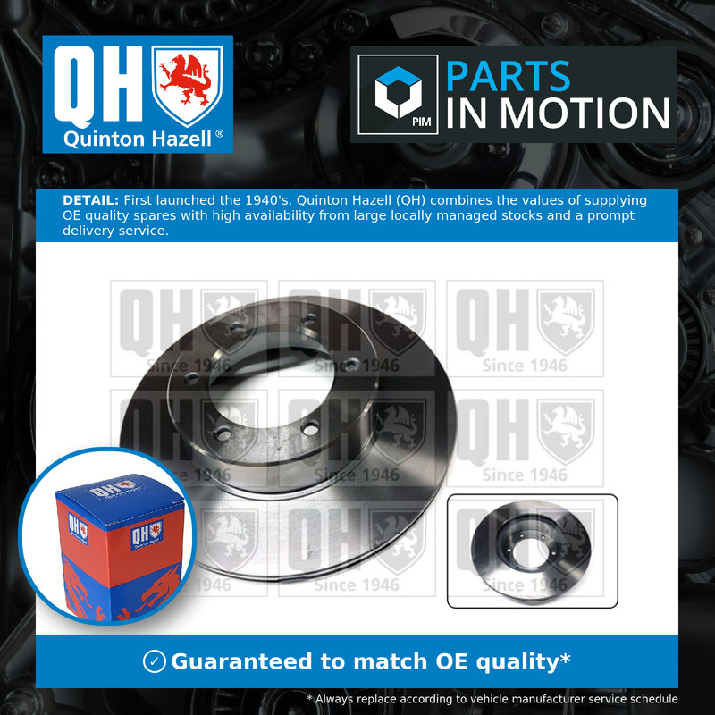 2x Brake Discs Pair Vented Front 289mm BDC3819 Quinton Hazell Set 43512YE020 New