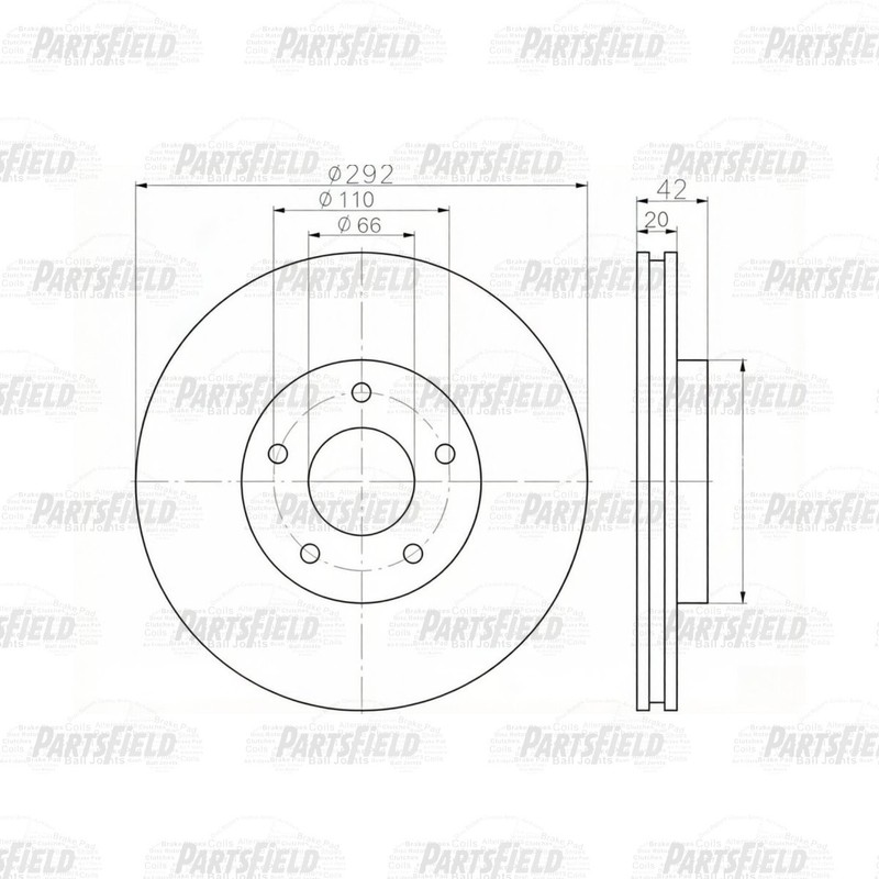 Full Set Front&Rear Disc Rotors for Saab 9-3 D75 D79 E50 E79 YS3F 2002-2012 gallery