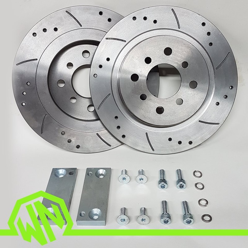 MGF & MGTF REAR 280 MM BIG BRAKE KIT Drilled & Grooved gallery