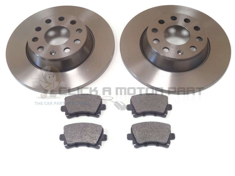 SKODA SUPERB 1.8 2.0 TDi 2008-2015 REAR 2 BRAKE DISCS AND PADS SET (282mm ONLY)