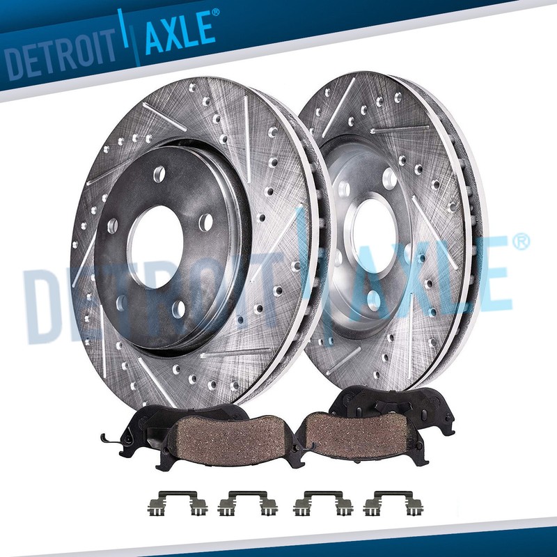 345mm Front Drilled Rotors Brake Pads for Dodge Charger Magnum Chrysler 300