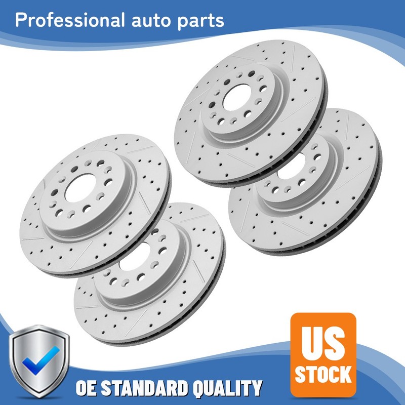 345mm Front 315mm Rear Disc Brake Rotors Set For Cadillac XT5 XT6 20-25 Enclave