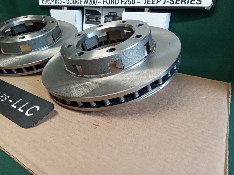Pair of 3/4 ton, 8 Lug Dana 44 Disc Brake ROTORS for Chevy/GMC K20,K25 4x4 truck gallery