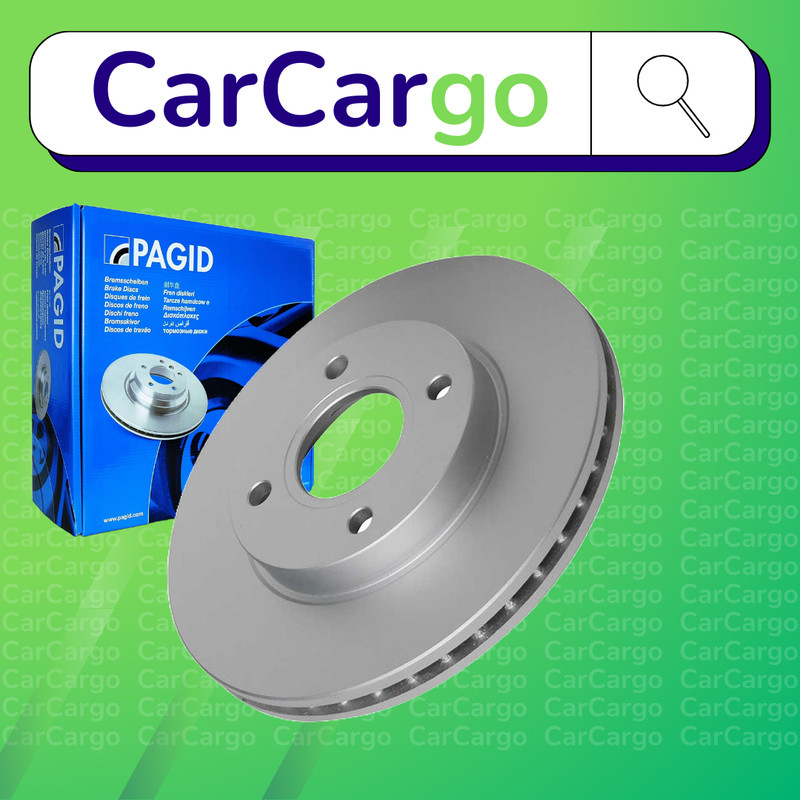 Pagid Vented Front Brake Discs Pair For Ford Courier D 1.8 1998-2002 258 mm